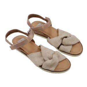 🔥DV by DOLCE VITA Davis Girls Woven Sandals, Rose Gold, Girl's Size 1 MSRP$50🔥